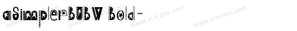 aSimplerBUBW Bold字体转换